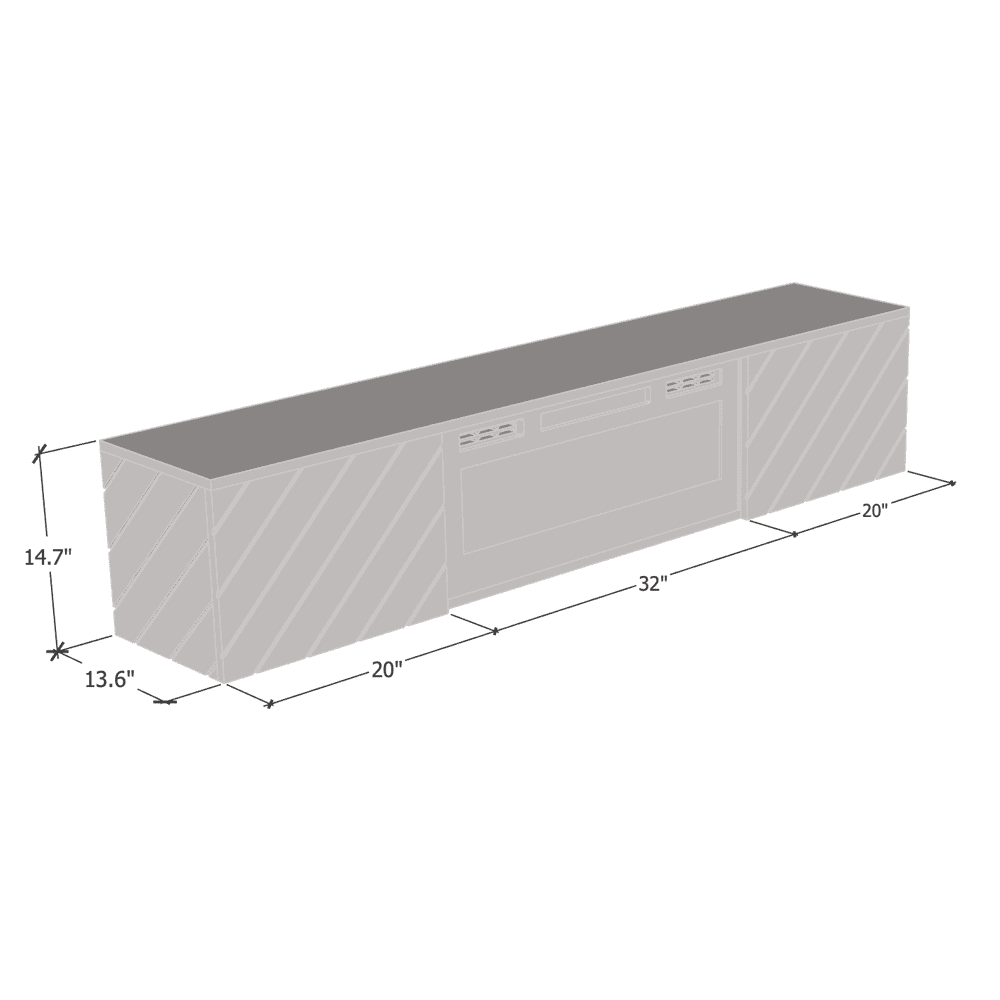 72" High Gloss Floating Fireplace TV Stand R200