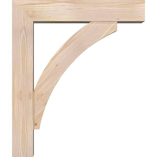 5 1/2x22W x 22x22D x 26x22H Smooth Bracket with Offset Brace, Douglas Fir K33853