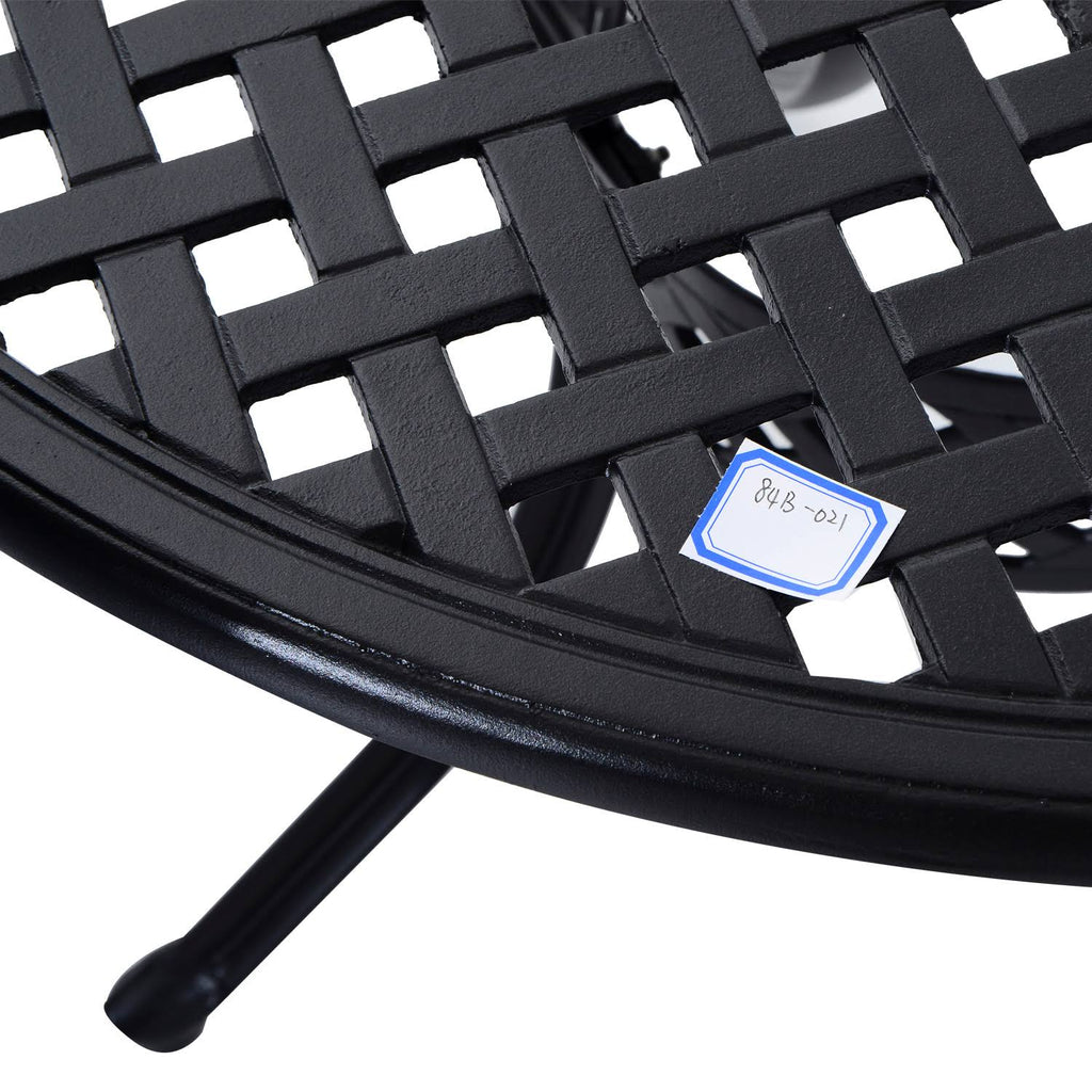 Black Round Cast Aluminum Outdoor Dining Table C78022
