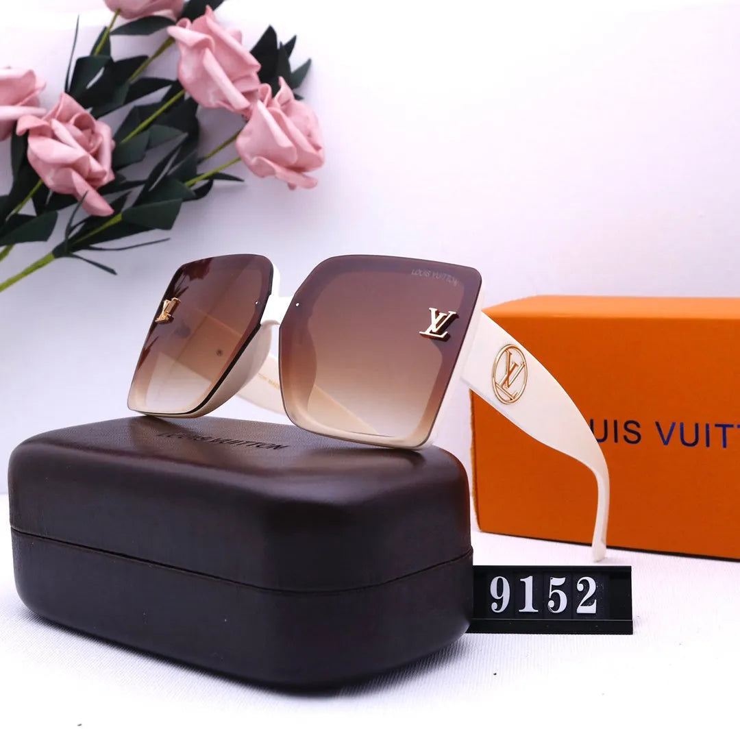 Printed Round Letter Polarized Sunglasses C3722
