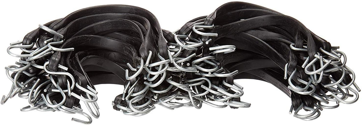 Pack of 50 41 inch Rubber Bungee Cords with Metal S Hooks L8720