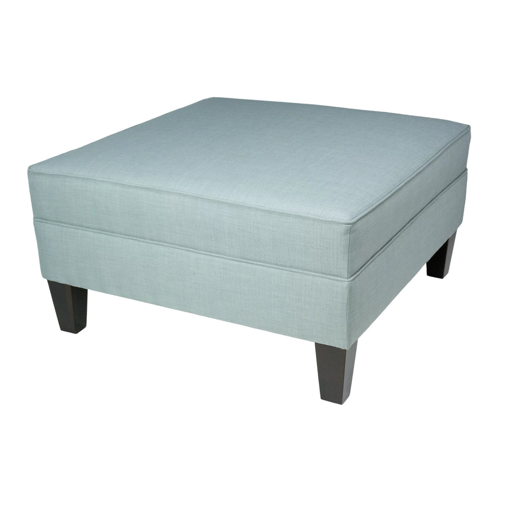 Blue Oversized Fabric Upholstered Ottoman D55911