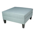 Blue Oversized Fabric Upholstered Ottoman D55911