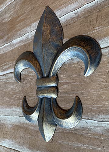 10" Metal Fleur De Lis Wall Plaque (Black) S639207