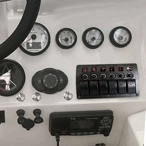 4/6/8 Gang Pre Wired Rocker Switch Panel Waterproof 12V 24V with Fuse B9777