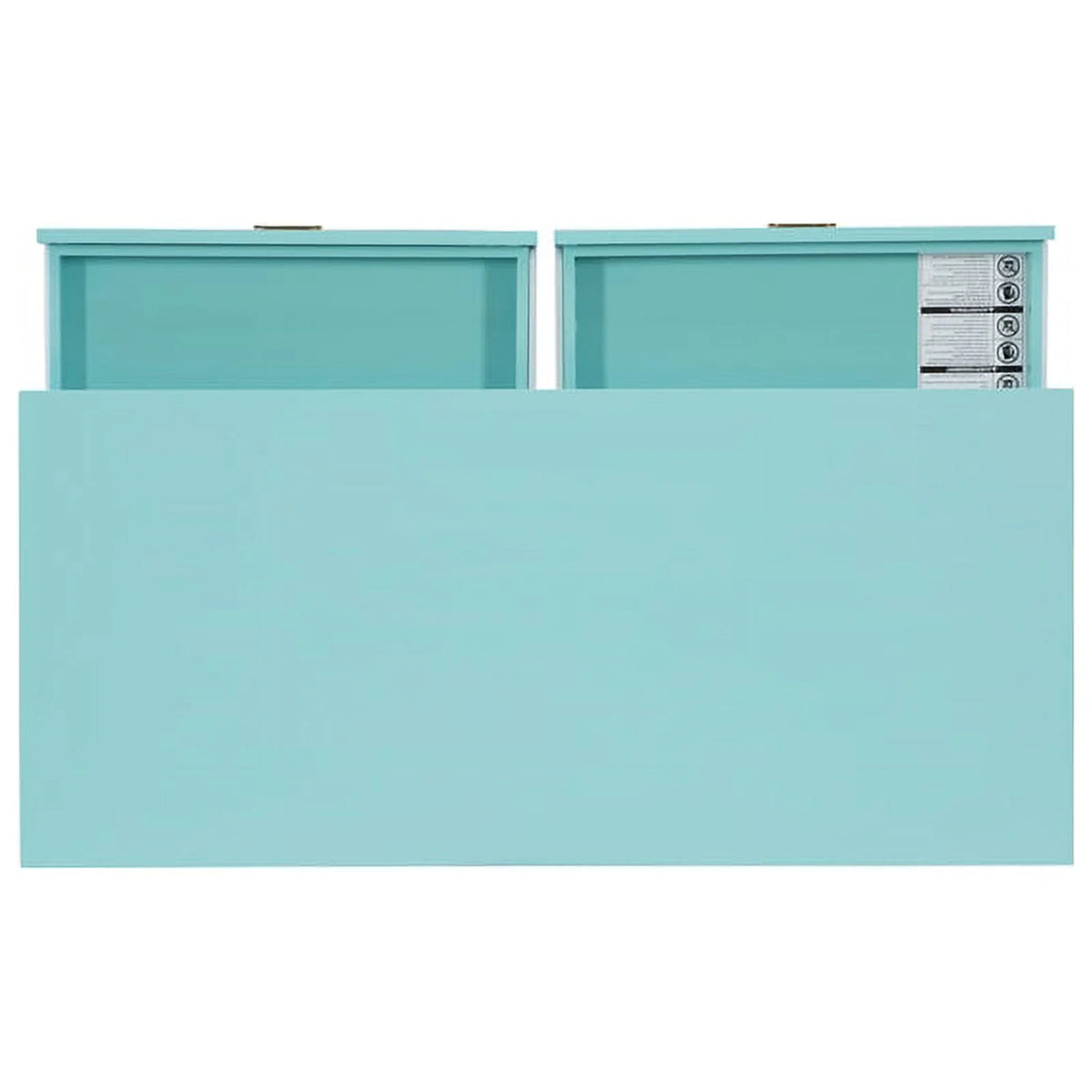 Blue Wood Two Drawer Writing Desk P93105
