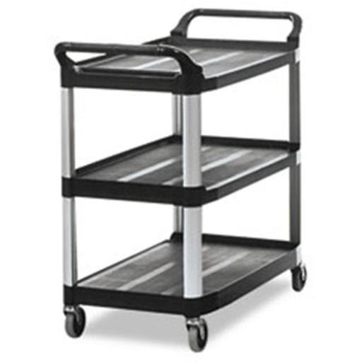 Black 3-Shelf Utility Cart S233