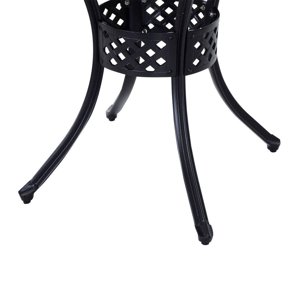 Black Round Cast Aluminum Outdoor Dining Table C78022