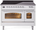 48 Induction Range with Electric Oven in White H297