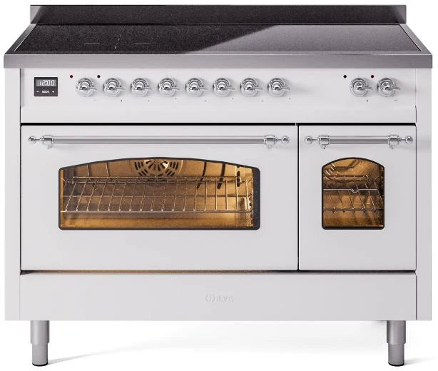 48 Induction Range with Electric Oven in White H297