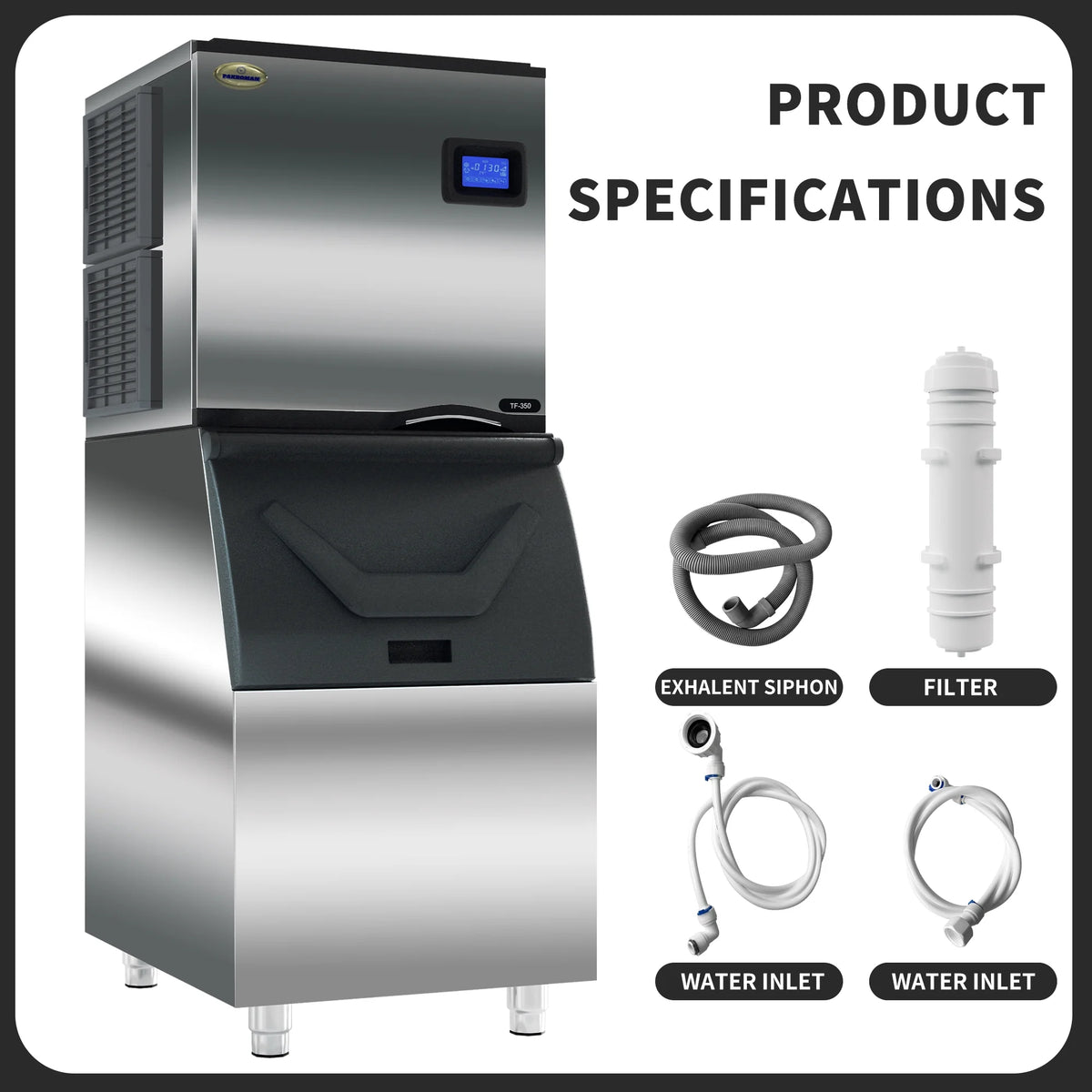 Commercial Ice Maker Machine with Stainless Steel Compressor M70674