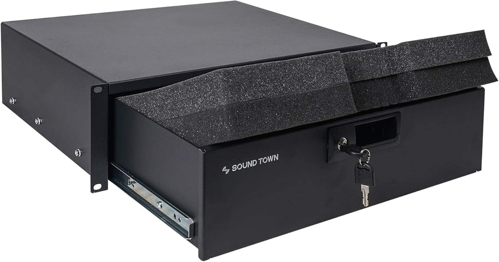 19-inch 3U Locking Rack Drawer with Protection Foam H231252