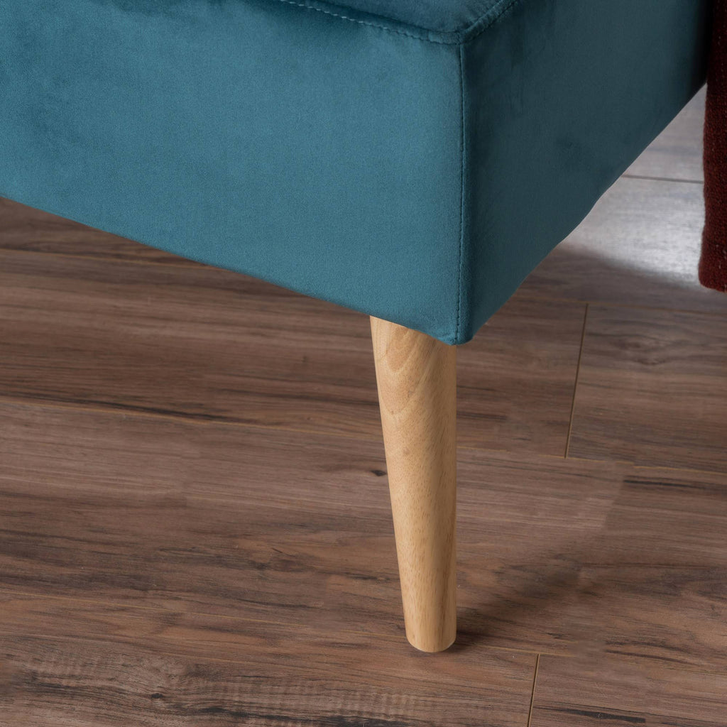 Teal Velvet Ottoman K267