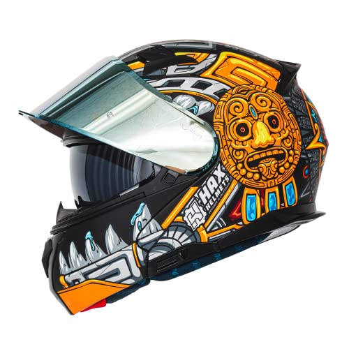 Matte Black Modular Motorcycle Helmet E56569