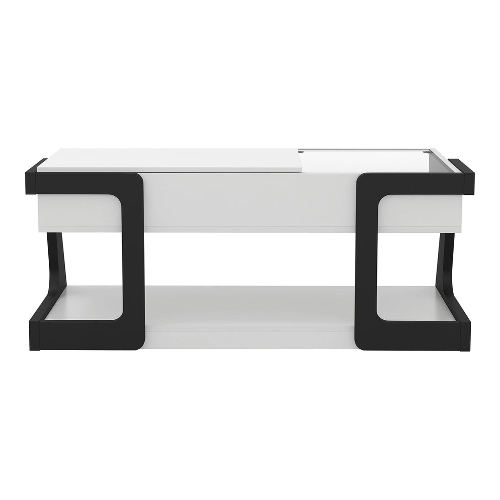 White Lift Top Wood Coffee Table L6114