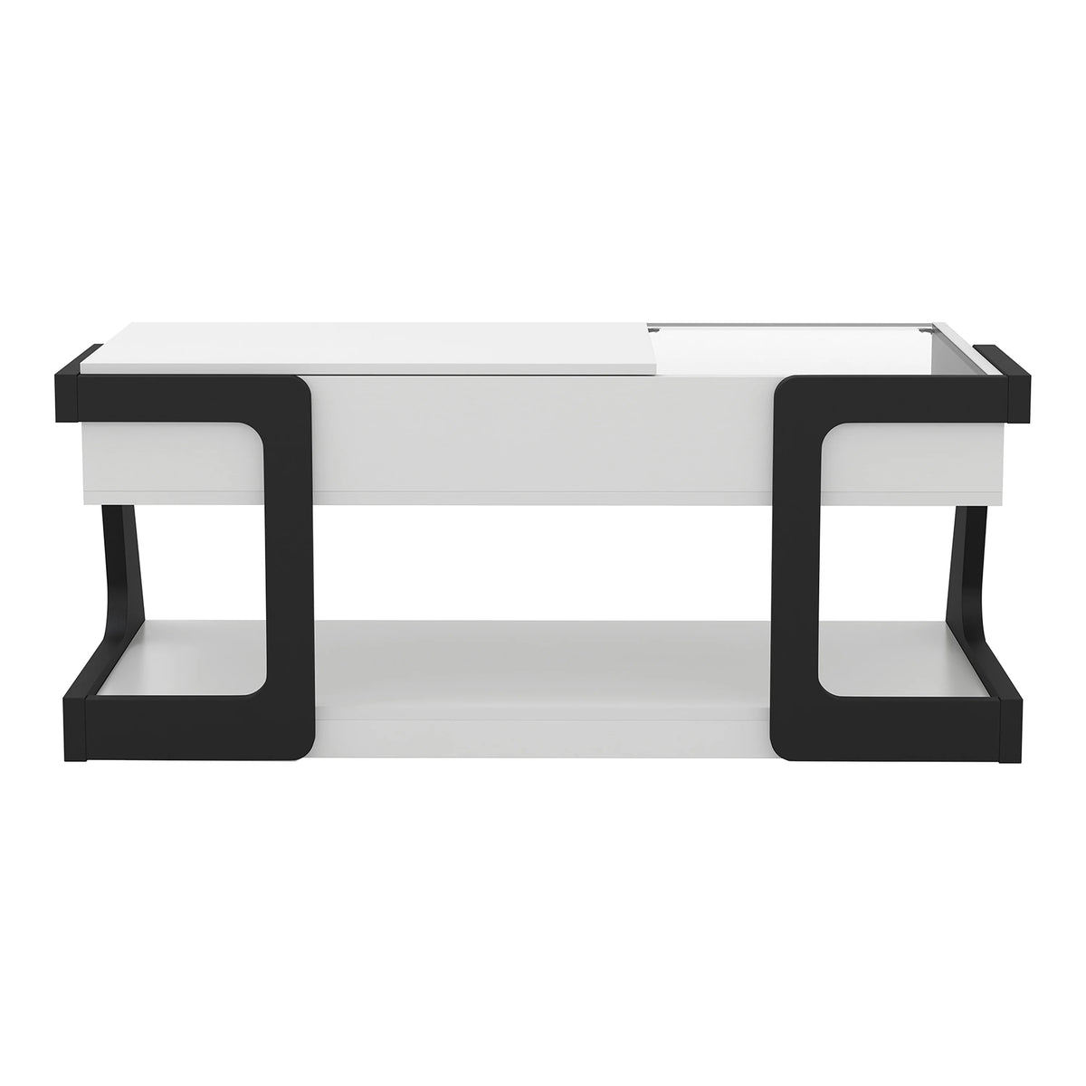 White Lift Top Wood Coffee Table L6114