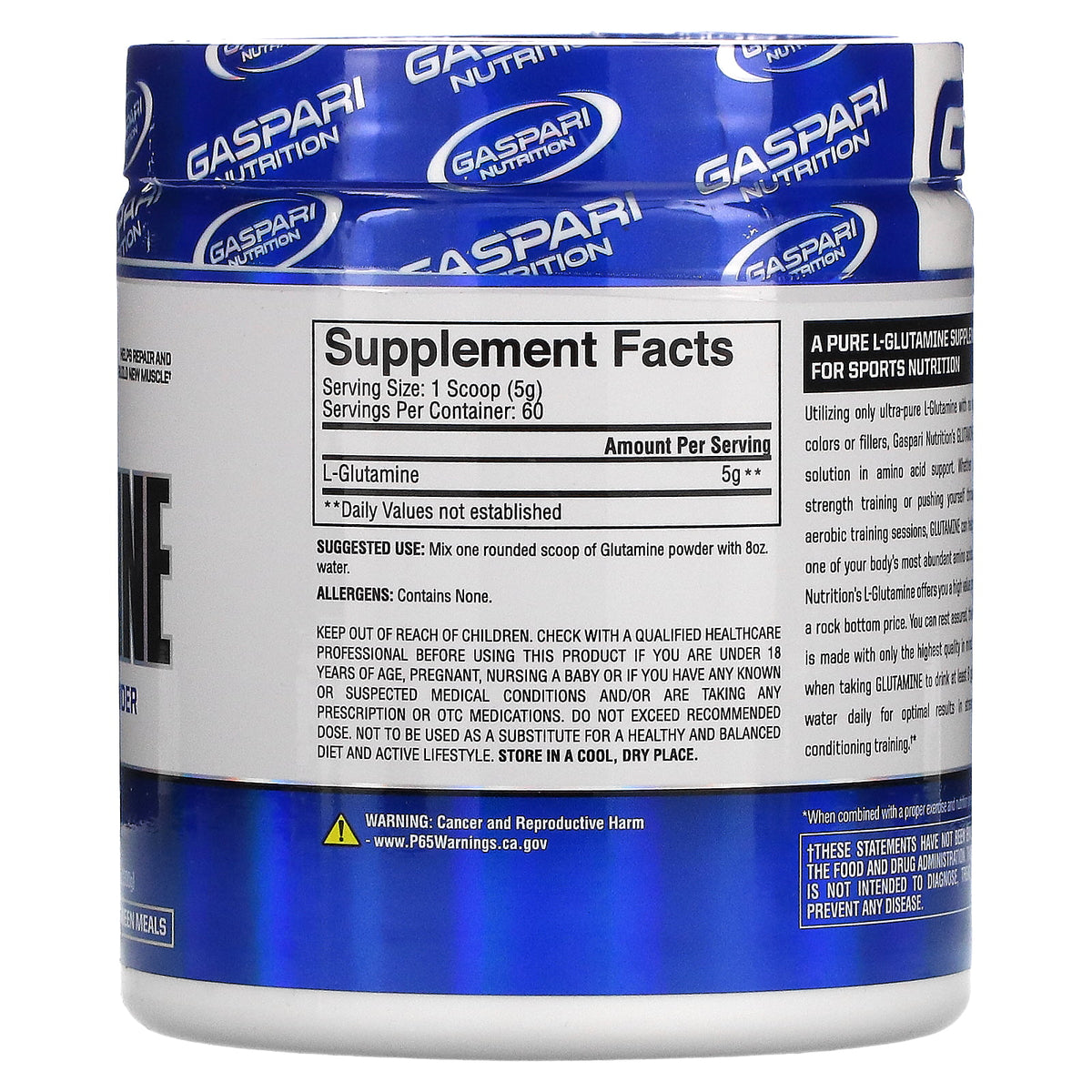 Glutamine Powder, 60 Servings U93325