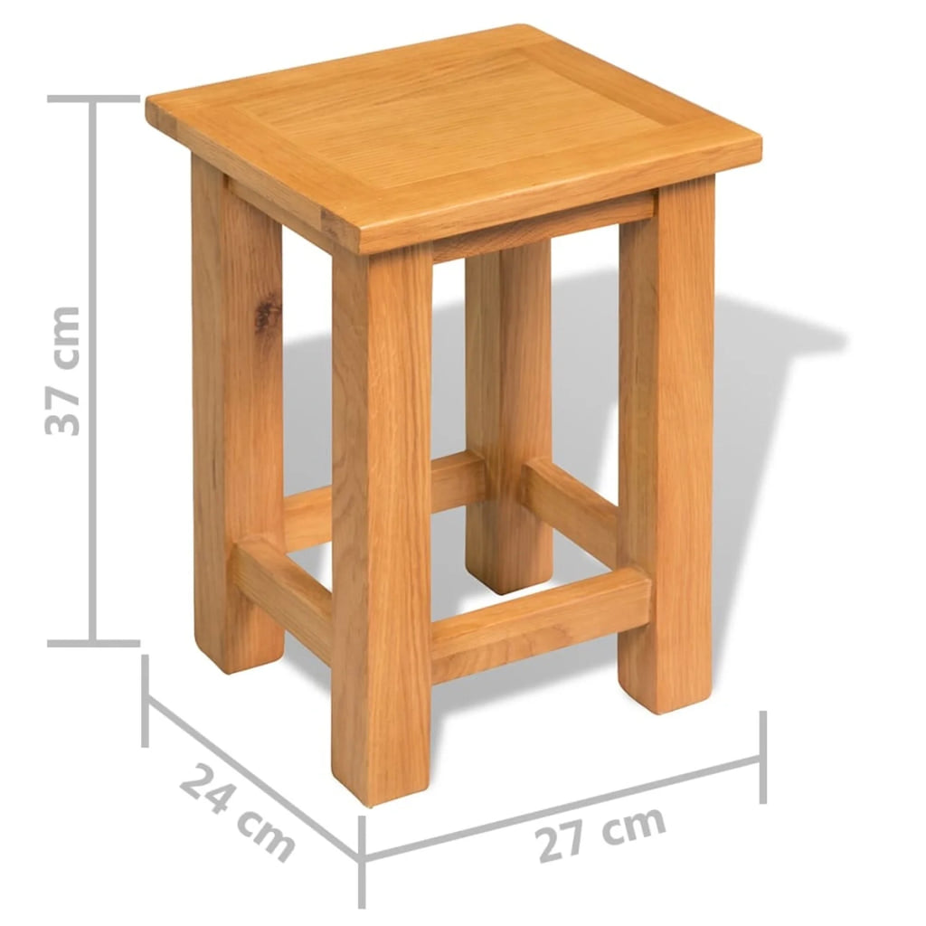 Solid Oak Wood End Tables 2 pcs A24059