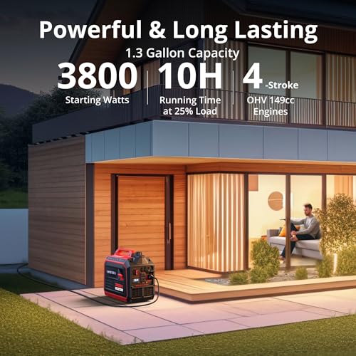2500-Watt Gas Powered Portable Inverter Generator with CO Sensor C8178