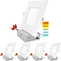 6 Inch Square LED Recessed Lighting, 12W, 1000 Lumens, 4 Pack N304