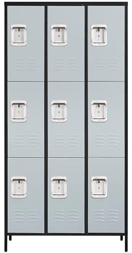 Vintage Metal Lockable 1 Door Storage Locker, Retro Black Steel Locker Q1371