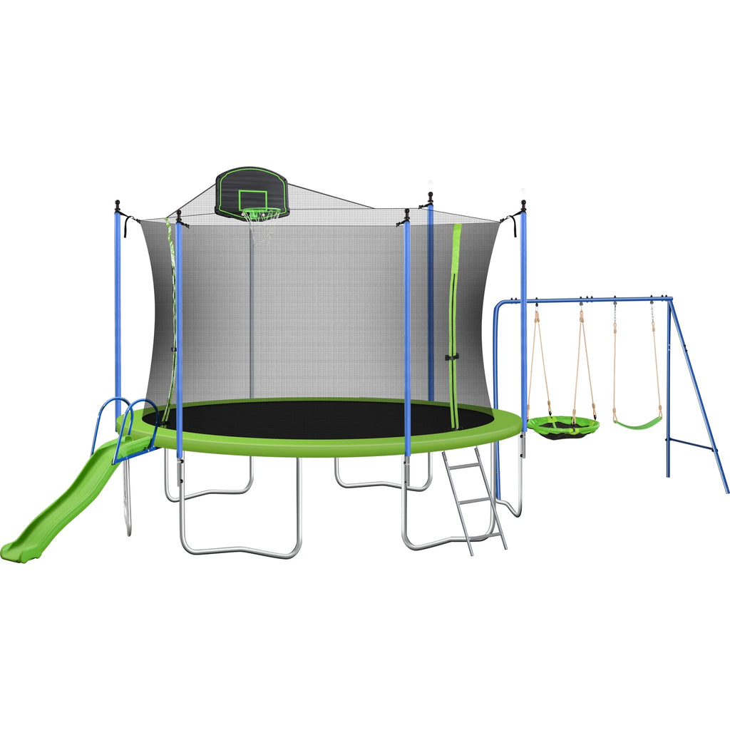 12FT Trampoline with Swing and Slide L605