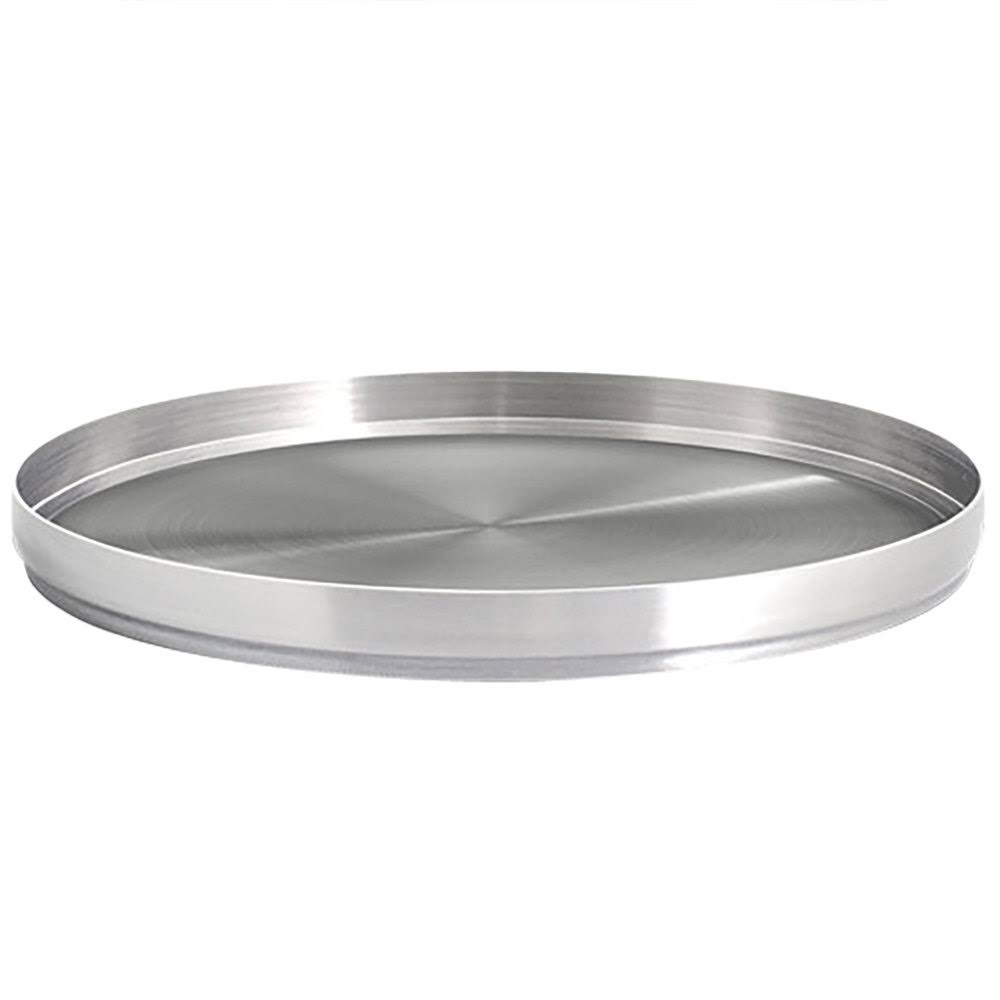 Brushed Stainless Steel Round Plate with Raised Rim - 12/Case U64733