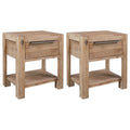 Nightstands with Drawers 2 pcs Solid Acacia Wood C1202