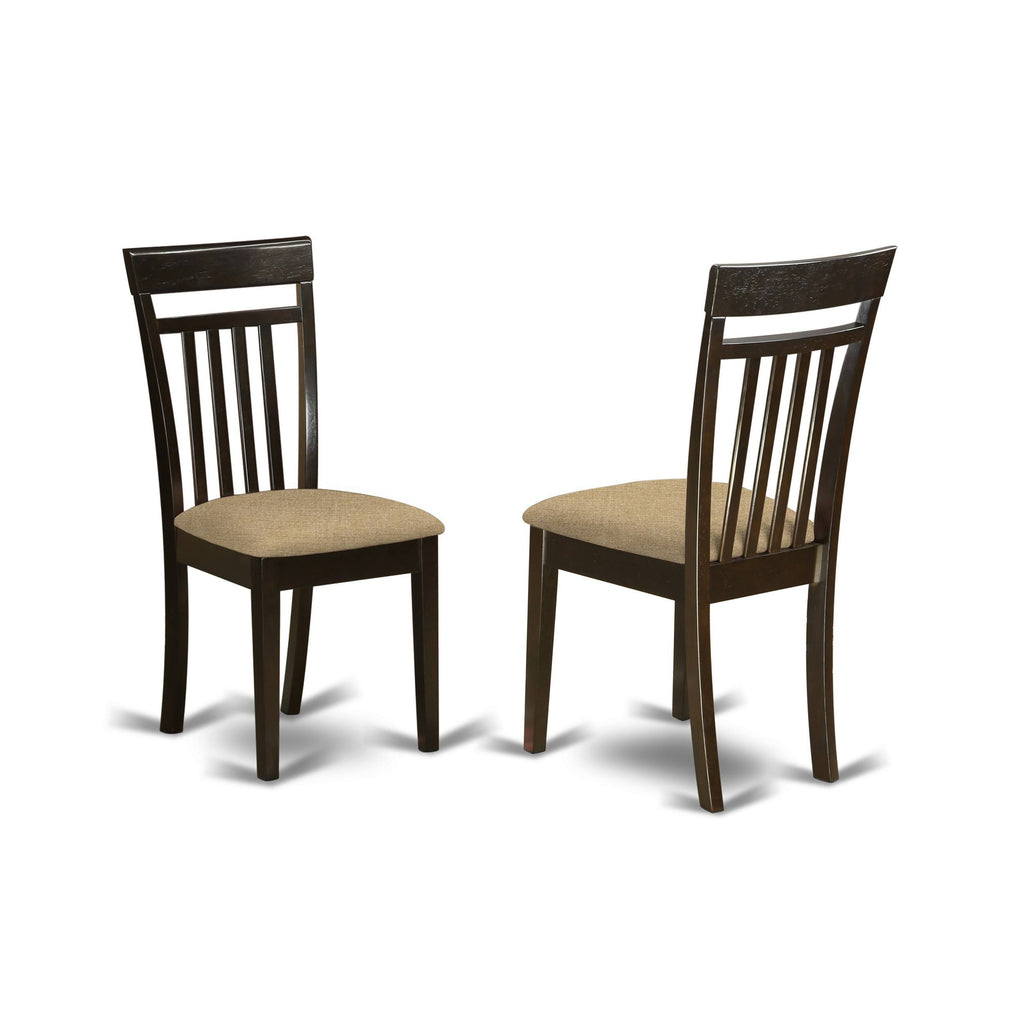 Set of 2 Dining Chairs with Linen Seat T33835