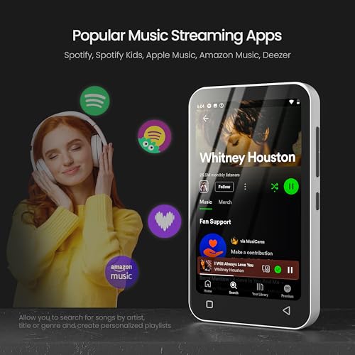 Pink 4" WiFi MP3 MP4 Music Player with Bluetooth Y637