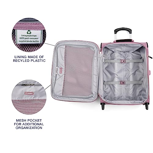 Burgundy Softside Expandable 2 Wheel Carry On Luggage O691