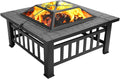 32 Wood Fire Pit with Spark Screen Cover J19836