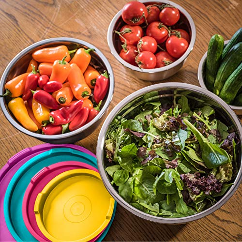 4-Piece Stainless Steel Mixing Bowls with Lids G647370
