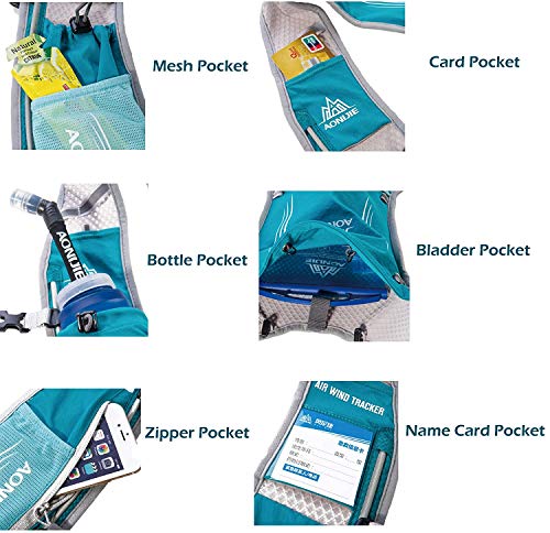 5L Outdoor Sport Camping Backpack Hydration Vest Pack with 500ml Soft Flask K8412