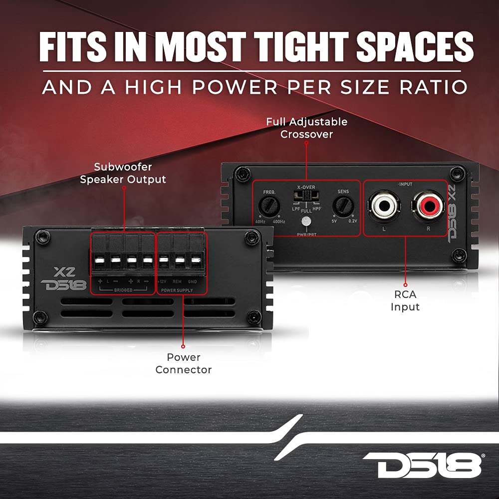 2 Channel Class D Car Audio Amplifier 1140 Watts Peak V5408