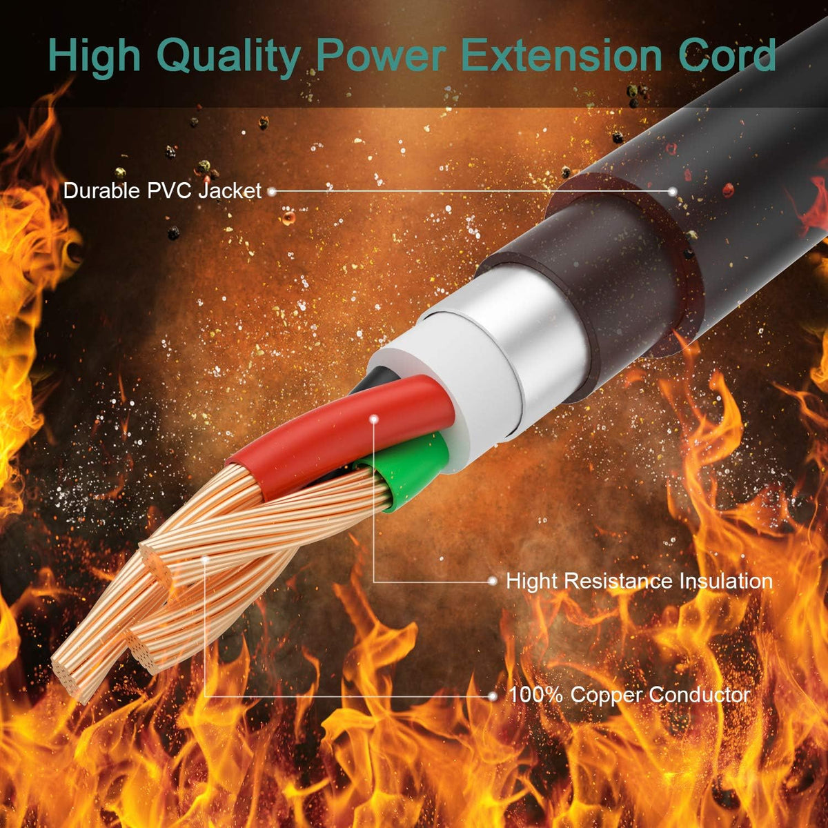 30 Amp Dryer Extension Cord 3 Prong 25 Feet Pack of 2 F94184