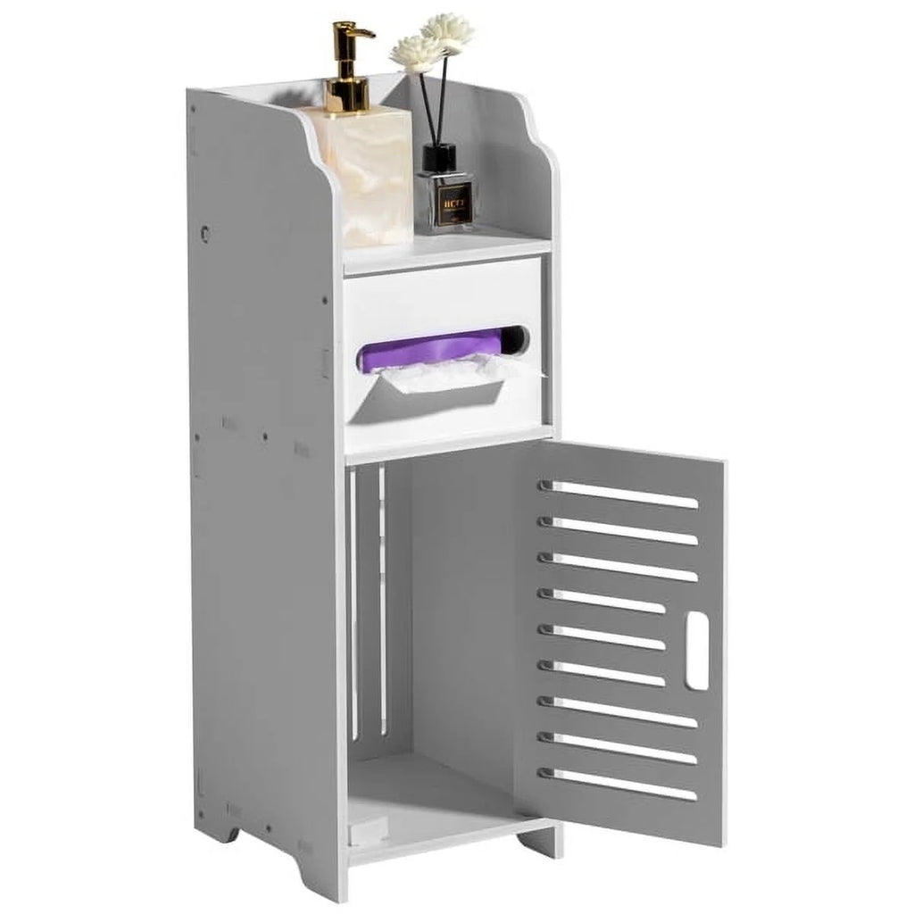 White Storage Cabinet with Doors & Shelves X918261