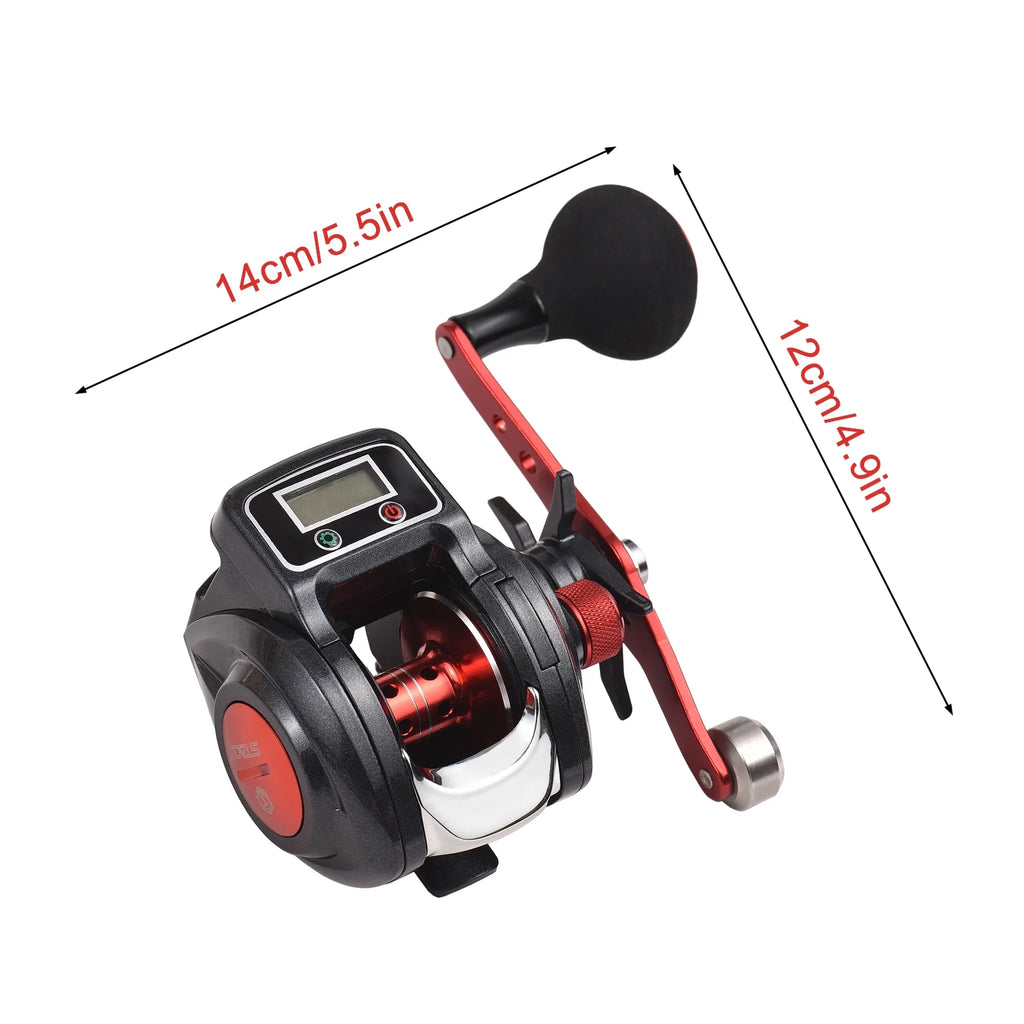 Fishing Reel Line Counter Reel 16+1 Ball Bearings Ice Fishing Reel 6.3:1 Gear Ratio I829816