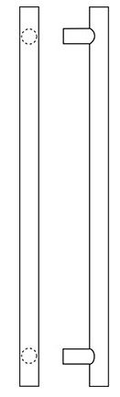 Black Anodized Post Mount Straight Pull Flat Ends Z162659