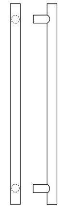 Black Anodized Post Mount Straight Pull Flat Ends Z162659