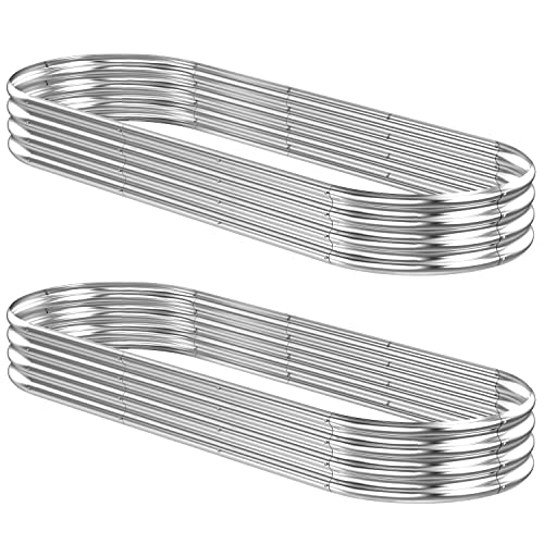 2 Pcs 9 x 3 x 1 FT Galvanized Steel Raised Garden Bed N8774