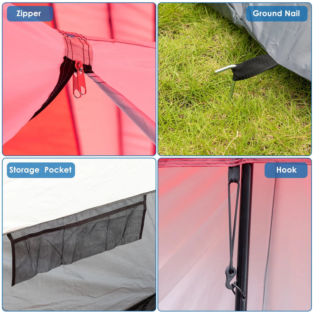 14 Person Cabin Tent with Dividers Curtain O437199