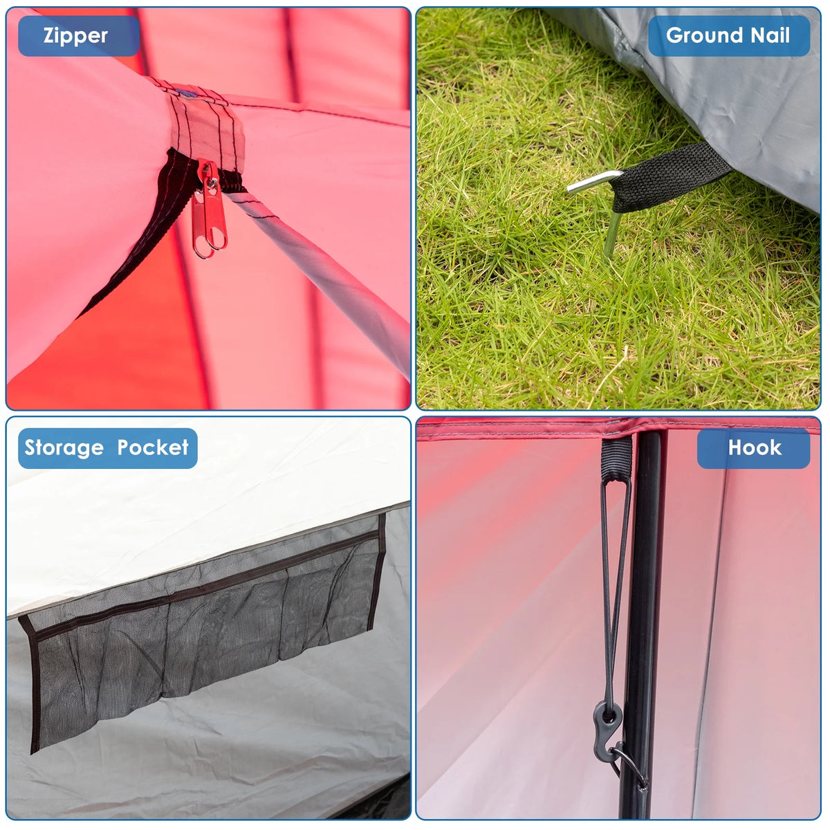 14 Person Cabin Tent with Dividers Curtain O437199