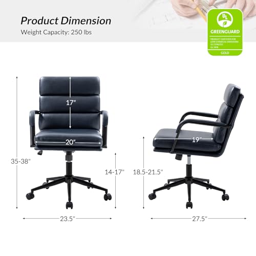 Faux Leather Office Chair with Wheels U93360