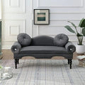 54" Velvet Loveseat Sofa 2 Seater Couch with 2 Round Pillows D669358