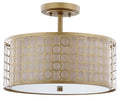Antique Gold Semi Flush Light P50516