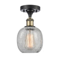 Black Antique Brass Semi-Flush Mount Light U41319