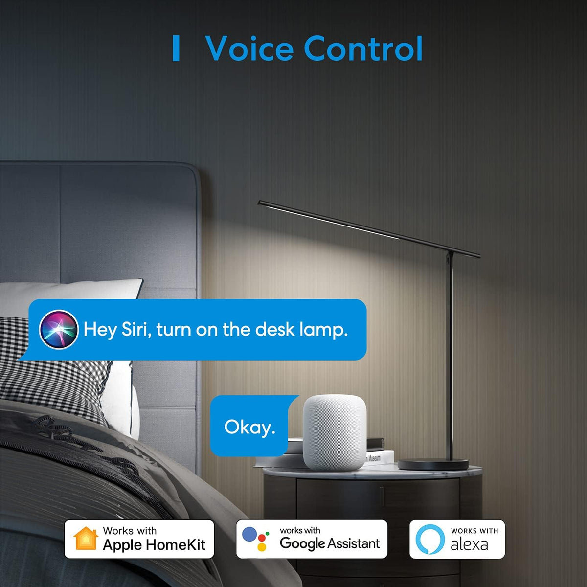 Smart LED Desk Lamp with Tunable White and Remote Control A32034