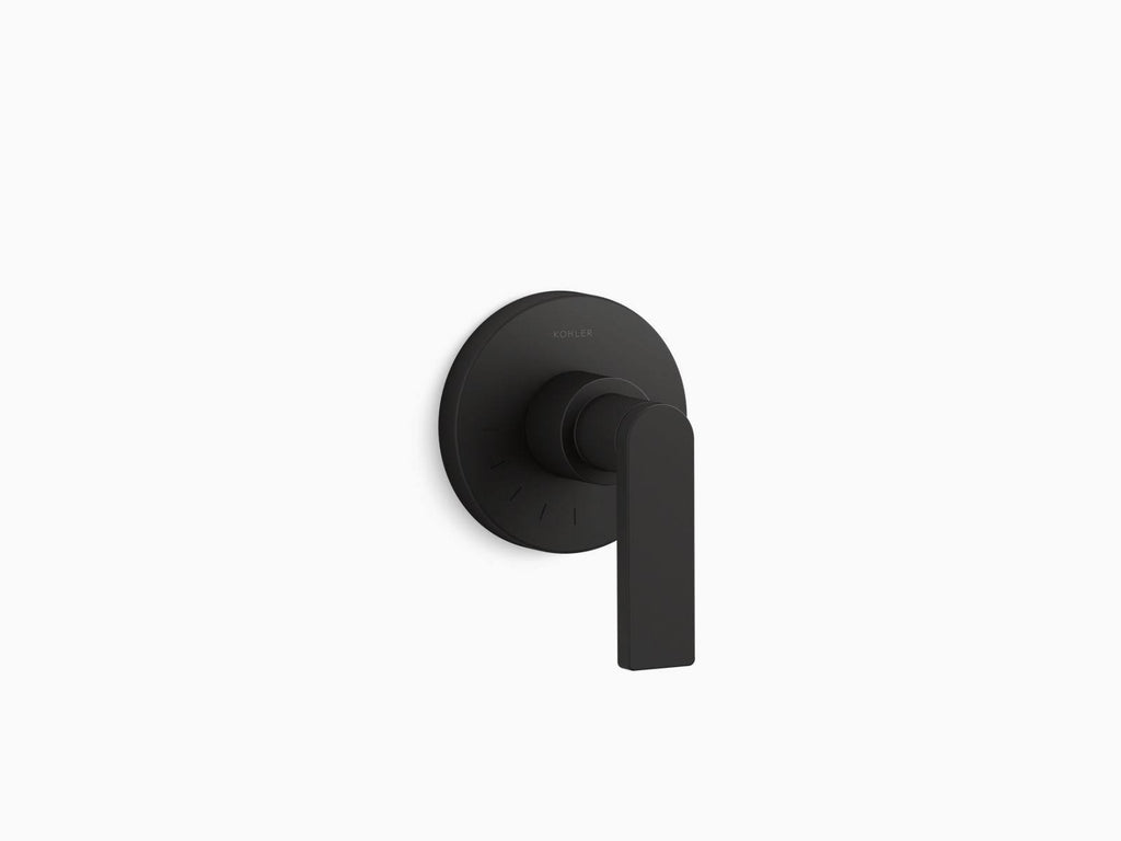 Matte Black Volume Control Valve Trim with Lever Handle F80054