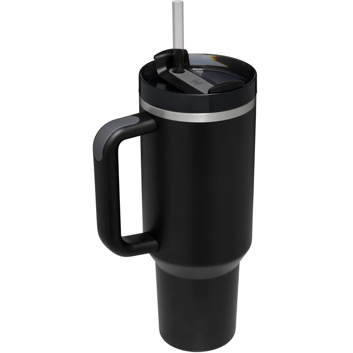 40 oz Black Stainless Steel Insulated Tumbler with Lid and Straw Y9709